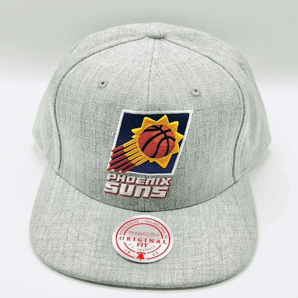 Phoenix Suns Mitchell & Ness Heather Hat Cap Snapback Adjustable NBA Gray